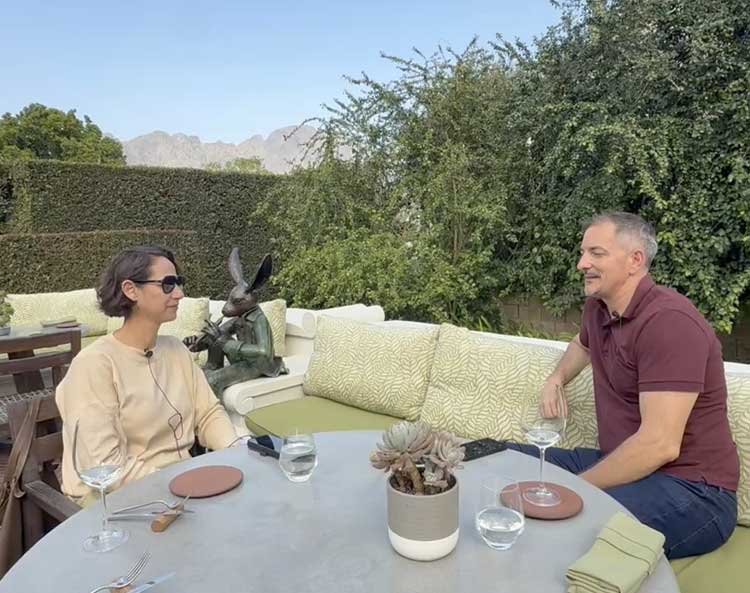 Chantel Green and Jason Kitts in conversation in South Africa